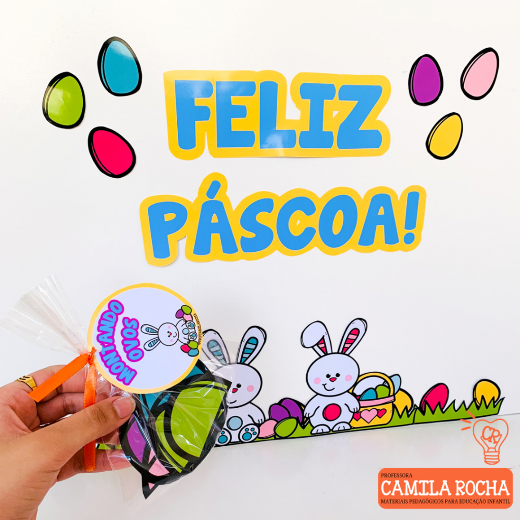 DECORAÇÃO + JOGUINHO DE PÁSCOA - Professora Camila Rocha