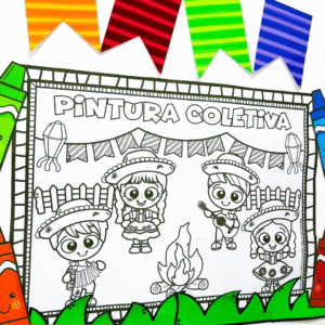 MURAL DE PINTURA JUNINA COLETIVA