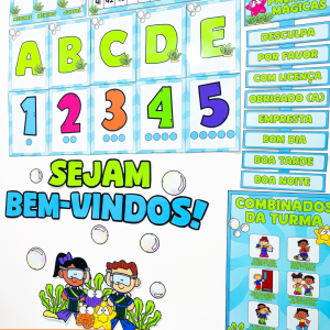 KIT SALA FUNDO DO MAR