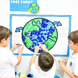 MURAL PLANETA TERRA PARA O DIA DA ÁGUA