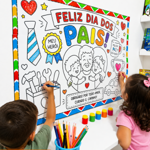 PINTURA COLETIVA DIA DOS PAIS